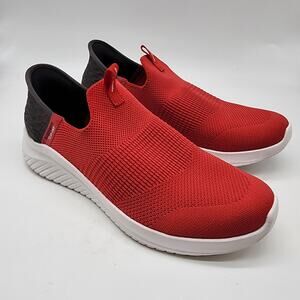 Skechers Slip-ins Ultra Flex 3.0 Smooth Step Sneakers Red Black Big Boys 6.5